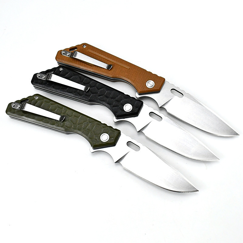 M.Strider Custom SMF Folding Knife 3.35" CPM-D2 Blade, G10 Handles