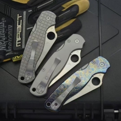 Spy Paramilitary 2 Folding Knife 3.15" CPM-S30V Satin Plain Blade, TC4 Handles - C81GP2