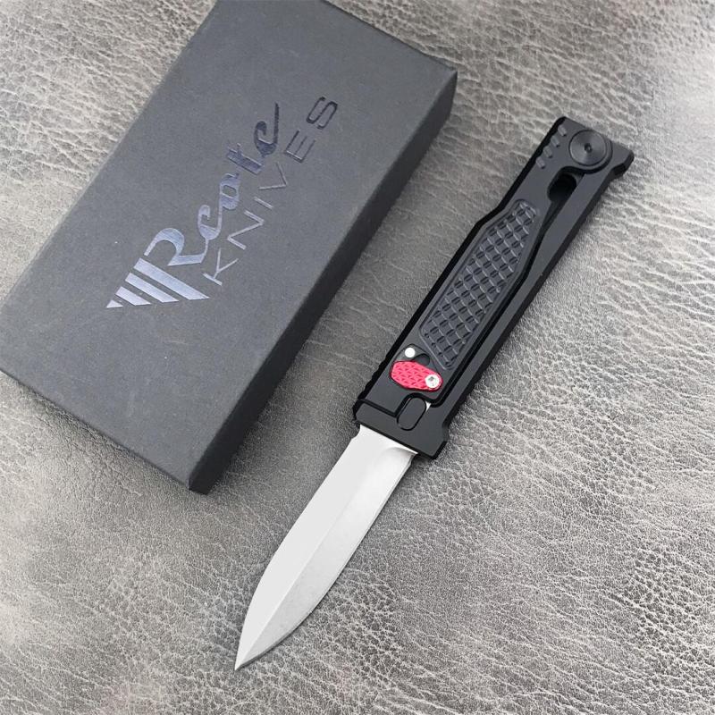 Reate Gravity Assisted Open Folding Knife 2.76" D2 Satin Plain Blade, T6-Aluminum Handles