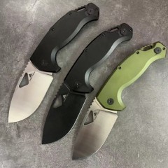 FX SK-02OD El Capitan Folding Knife 3.70" M390 Satin Drop Point Blade, OD Aluminum Handles, Frame Lock