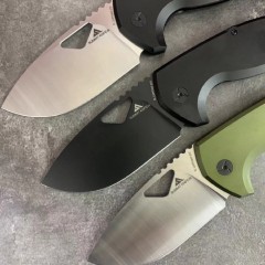 FX SK-02OD El Capitan Folding Knife 3.70" M390 Satin Drop Point Blade, OD Aluminum Handles, Frame Lock