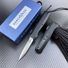 BM 4700FE AUTO OTF Knife 3.35" S30V Double Edge Blade, Aviation Aluminum Handles
