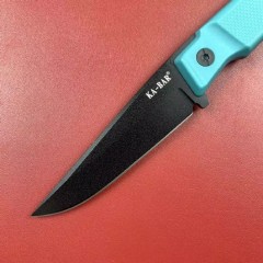 KA-BAR Petr Janda 5500 Fixed Blade Knife 3.86" D2 Black Clip Point Blade, GFN Handles