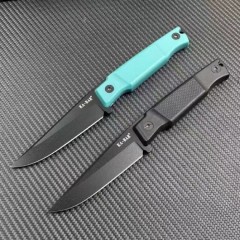 KA-BAR Petr Janda 5500 Fixed Blade Knife 3.86" D2 Black Clip Point Blade, GFN Handles