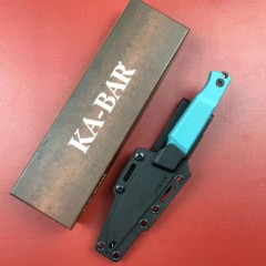 KA-BAR Petr Janda 5500 Fixed Blade Knife 3.86" D2 Black Clip Point Blade, GFN Handles