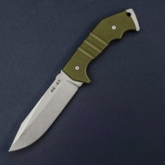 Cold Steel 14AKA AK-47 Field Knife Fixed 5.51" CPM-3V Stonewashed Blade, OD Green G10 Handles