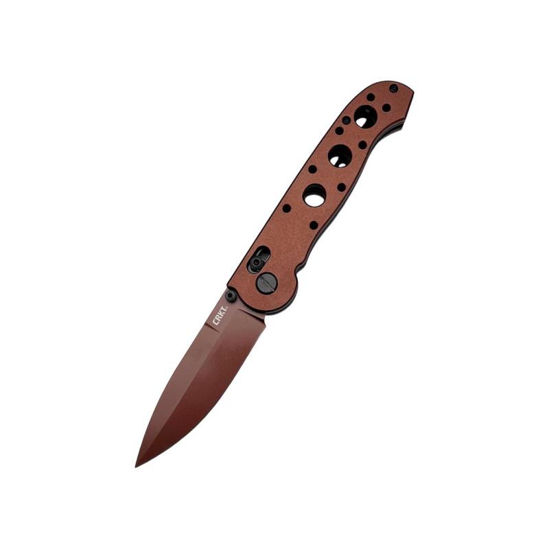 CRKT M16 Carson Flipper Knife 3.54" D2 Combo Drop Blade, Desert Tan, Nylon Fiber Handles