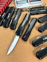 Kershaw 9000 Matt Diskin Livewire 50th OTF AUTO Knife 3.54" CPM-MagnaCut Stonewashed Spear Point Blade, Zinc Aluminum Alloy Handles
