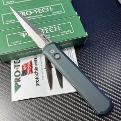 Pro-Tech 924 Godfather AUTO Folding Knife 3.94" 154CM Bead Blasted Plain Blade, T6 Aluminum Handles