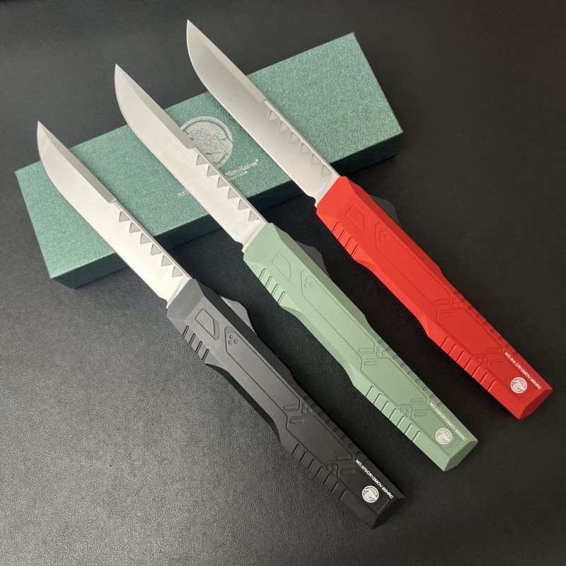 Fat Dragon Combat OTF Auto Knife 4.13" VG10 Satin Blade, Aviation Aluminum 6061 Handles