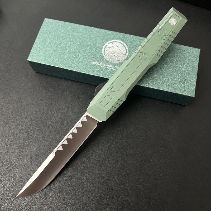 Fat Dragon Combat OTF Auto Knife 4.13" VG10 Satin Blade, Aviation Aluminum 6061 Handles