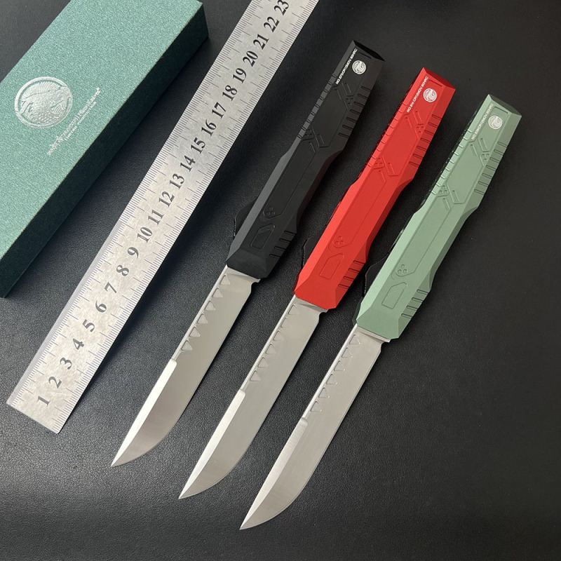 Fat Dragon Combat OTF Auto Knife 4.13" VG10 Satin Blade, Aviation Aluminum 6061 Handles
