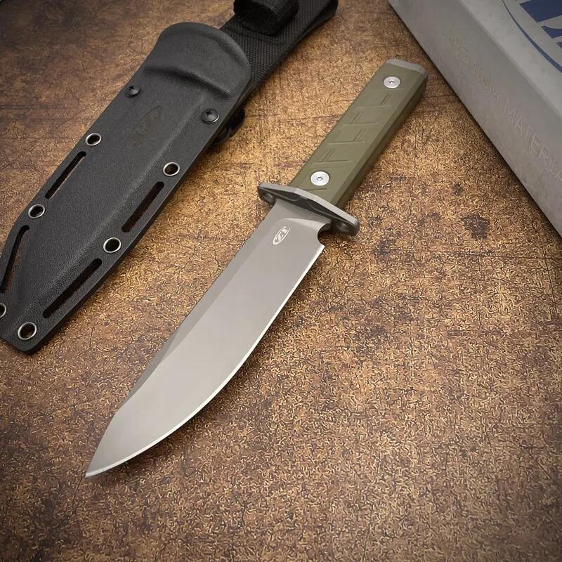 ZT 0006 Fixed Blade Knife, 5.35" CPM-3V Bead Blasted Clip Point, G10 Handles, Kydex Sheath
