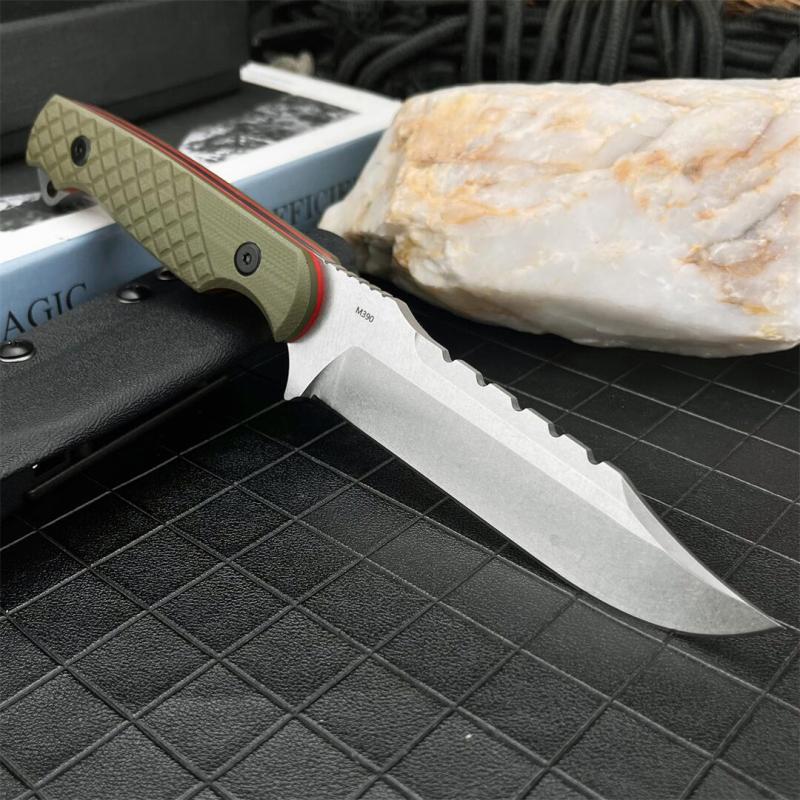 Toor Knives Limited Edition Valor MK1 Fixed Blade Knife 4.33" CPM-D2 Black Point Blade, 3D Machined Green G10 Handles