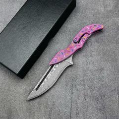 Donut Pink Maqin Machine Folding Knife