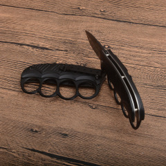 CS Boxing Knuckles Folding Knife 3.15" 420 Plain Blade, Aluminum Alloy Handles