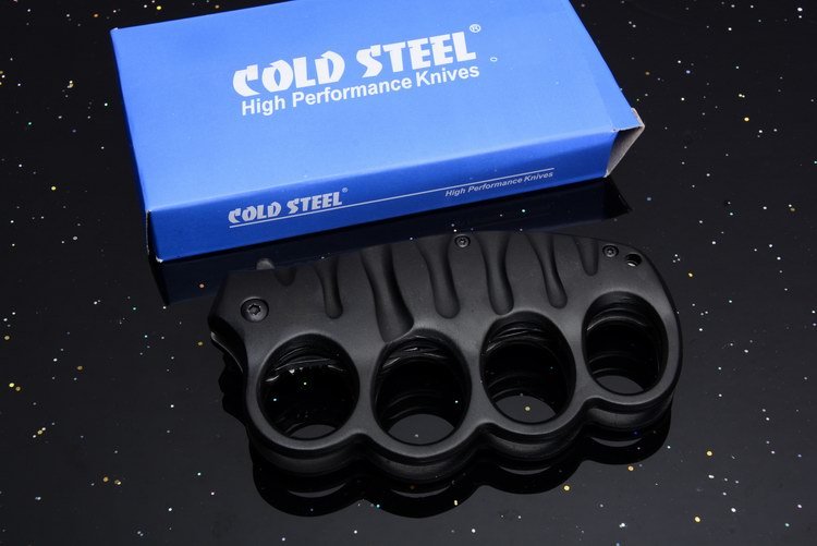 CS Boxing Knuckles Folding Knife 3.15" 420 Plain Blade, Aluminum Alloy Handles