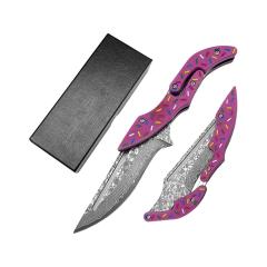 Donut Pink Maqin Machine Folding Knife