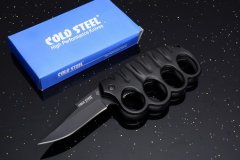 CS Boxing Knuckles Folding Knife 3.15" 420 Plain Blade, Aluminum Alloy Handles