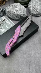 Donut Pink Maqin Machine Folding Knife