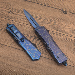 MT A07 Combat Troodon AUTO OTF Knife 3.54" 440 Laser Pattern Blade, Zinc Aluminum Alloy Handles