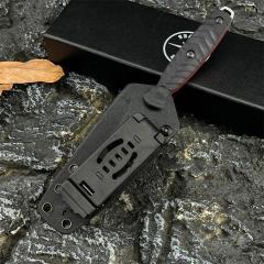 Toor Knives Specter J Fixed Blade Knife 3.94" CPM-M4 Double Edge Dagger Blade, Black G10 Handles