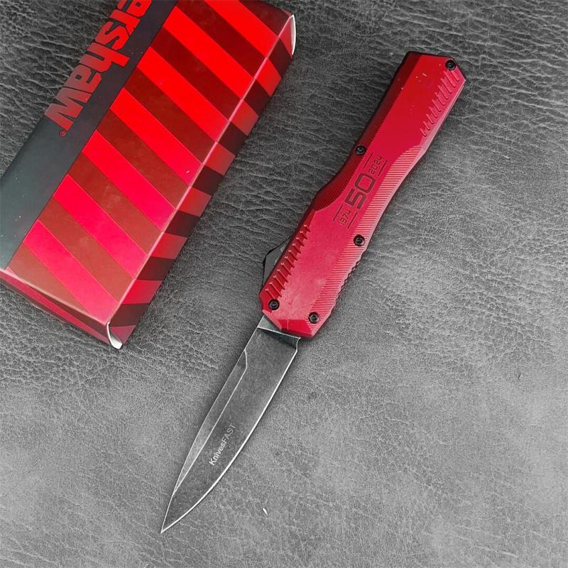 Kershaw 9000 Livewire 50th OTF AUTO Knife 3.07" 20CV Stonewashed Point Blade, T6-Aluminum Handles