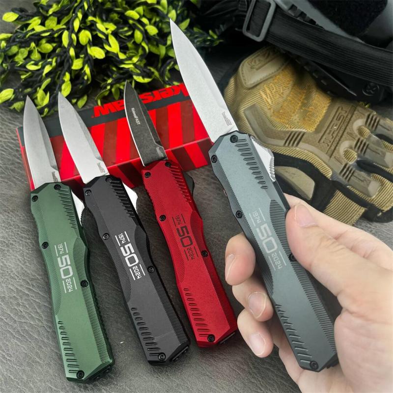 Kershaw 9000 Livewire 50th OTF AUTO Knife 3.07" 20CV Stonewashed Point Blade, T6-Aluminum Handles