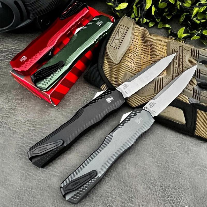 Kershaw 9000 Livewire 50th OTF AUTO Knife 3.07" 20CV Stonewashed Point Blade, T6-Aluminum Handles