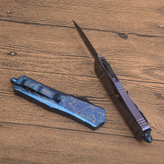 MT A07 Combat Troodon AUTO OTF Knife 3.54" 440 Laser Pattern Blade, Zinc Aluminum Alloy Handles