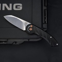 FX-2025 Euro Design Folding Knife 2.83" M390 Satin Plain Blade, 6061-Aviation Aluminum Handles
