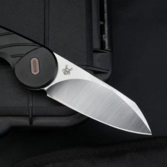 FX-2025 Euro Design Folding Knife 2.83" M390 Satin Plain Blade, 6061-Aviation Aluminum Handles