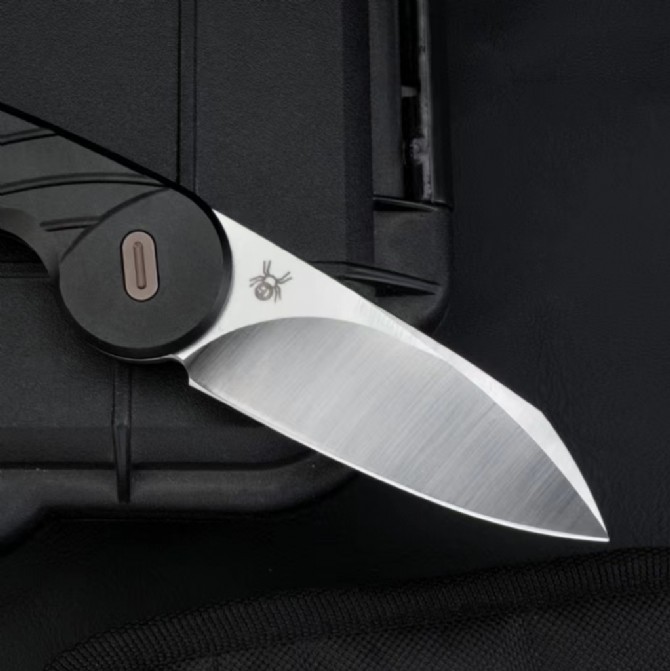 FX-2025 Euro Design Folding Knife 2.83" M390 Satin Plain Blade, 6061-Aviation Aluminum Handles