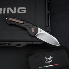 FX-2025 Euro Design Folding Knife 2.83" M390 Satin Plain Blade, 6061-Aviation Aluminum Handles
