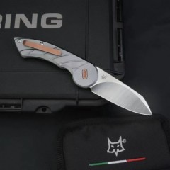FX-2025 Euro Design Folding Knife 2.83" M390 Satin Plain Blade, 6061-Aviation Aluminum Handles