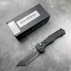 BM 9071BK Claymore AUTO Folding Knife 3.81" CPM-D2 Drop Point Plain Blade, Grivory Handles 9071BK-1