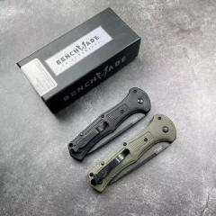 BM 9071BK Claymore AUTO Folding Knife 3.81" CPM-D2 Drop Point Plain Blade, Grivory Handles 9071BK-1