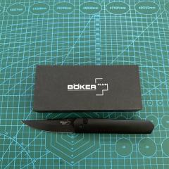 Boker Plus Kwaiken AUTO Folding Knife 3.5" 154CM Blade, Black Aluminum Handles