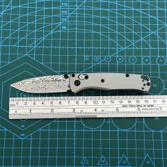 BM Mini 533 Bugout AXIS Folding Knife 2.75" S90V/Damascus Plain Blade, TC4 Handles - 533-3