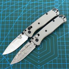 BM Mini 533 Bugout AXIS Folding Knife 2.75" S90V/Damascus Plain Blade, TC4 Handles - 533-3