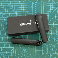 Boker Plus Kwaiken AUTO Folding Knife 3.5" 154CM Blade, Black Aluminum Handles