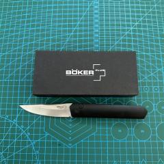 Boker Plus Kwaiken AUTO Folding Knife 3.5" 154CM Blade, Black Aluminum Handles