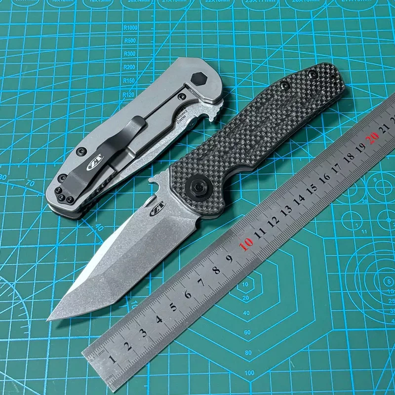 ZT 0620 Flipper Knife 3.62" CTS-204P Blade, Carbon Fiber Handles