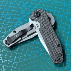 ZT 0620 Flipper Knife 3.62" CTS-204P Blade, Carbon Fiber Handles