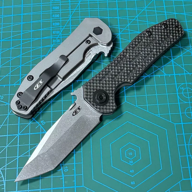 ZT 0620 Flipper Knife 3.62" CTS-204P Blade, Carbon Fiber Handles