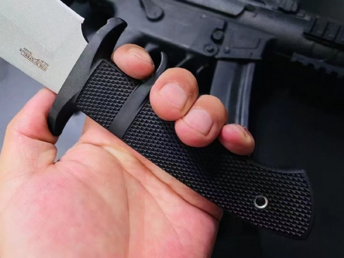 Cold Steel 39L Marauder Fixed Blade Knife 9" AUS 8A Bowie Plain Blade, Kray-Ex Handles, Secure-Ex Sheath