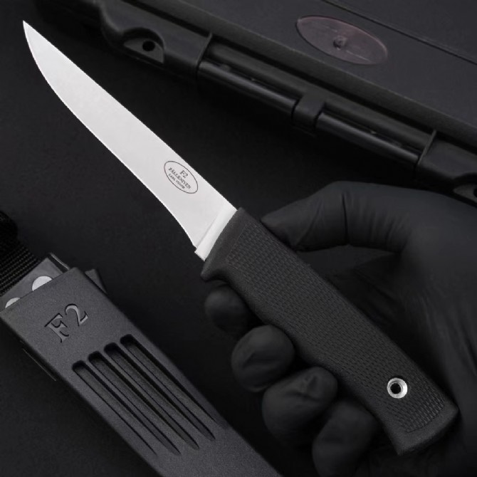 F2 Survival Fixed Blade Knife 4.33" Satin Lam.VG10 Blade, TPR Handle and Sheath