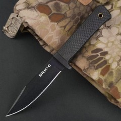 Cold Steel 49LCKD SRK Compact Survival Rescue Knife Fixed 5" Black SK-5 Blade, Kray-Ex Handle