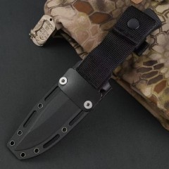 Cold Steel 49LCKD SRK Compact Survival Rescue Knife Fixed 5" Black SK-5 Blade, Kray-Ex Handle