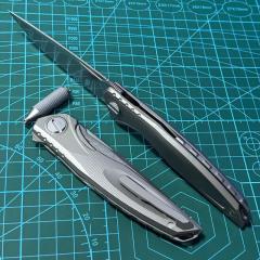 Shirogorov Knife Astrium 3.94" M390 Point Blade, TC4 Handles